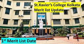 St. Xavier's College Kolakta Merit List Update 2023