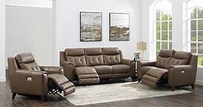 Prospera Home Campania (Brown) Leather Power Reclining Sofa