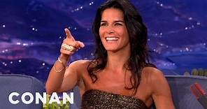 Angie Harmon Researches The Ways Of Real Men | CONAN on TBS