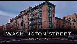 Hoboken Walking tour through the Washington street | New Jersey 4k video