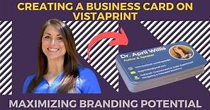 Creating a Business Card on Vistaprint