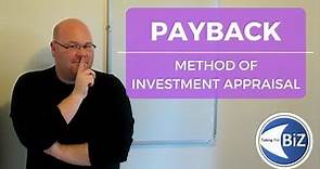 A level Business Revision - Payback Method of Investment Appraisal