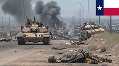 U.S CIVIL WAR BEGUN? Texas Armed Rebels open fire on National Guard Tanks near the border