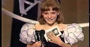 Daisy Eagan wins 1991 Tony Award for Best Featured Actress in a Musical
