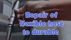 Repair of flexible hose to durable