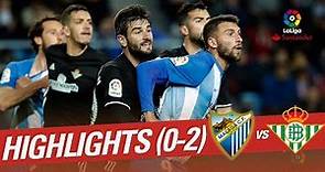 Resumen de Málaga CF vs Real Betis (0-2)