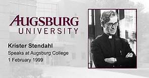 Reverend Krister Stendahl Speaks at Augsburg (1999/2/1)