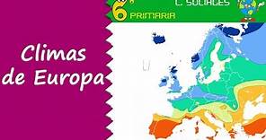 Climas de Europa. Sociales, 6º Primaria