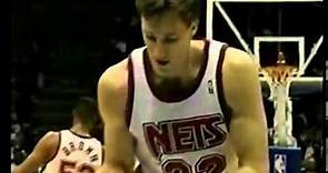 Marv Albert enjoys Chris Dudley's free throws - Knicks @ Nets - 1992/93
