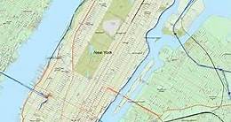 New York county, Manhattan vector map