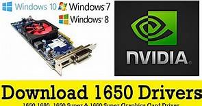 How to Download NVIDIA 1650 TI Graphic Driver for Laptop & PC Windows 10/7/8/8.1