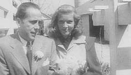 True love: Lauren Bacall and Humphrey Bogart's wedding