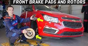 CHEVROLET CRUZE FRONT BRAKE PADS AND BRAKE DISC ROTORS REPLACEMENT, CHEVY CRUZE
