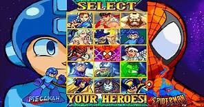 Marvel vs. Capcom: Clash of Super Heroes All Characters [PS1]