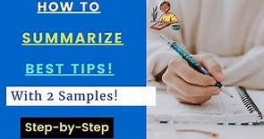 [Best Guide]: Summary Writing | Step-by-Step | O Level English (1123)