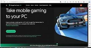 How to install Google Play Games on PC