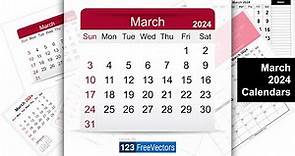 March 2024 Calendar | 123FreeVectors