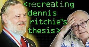 Recreating Dennis Ritchie's PhD Thesis - Computerphile