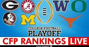 College Football Playoff Top 25 Rankings 2023 LIVE