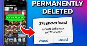🔄 RECOVER Permanently Deleted Photos & Videos on IOS | iPhone & iPad Simple Guide!