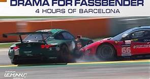Michael Fassbender gets hit from behind and spins | 4 Hours of Barcelona 2022 | ELMS