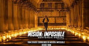 Tom Cruise corriendo en Misión Imposible desde 1996