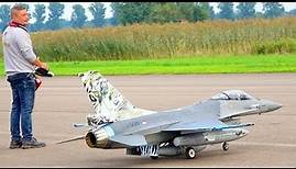 GIANT RC F-16 FALCON SUPER SCALE TURBINE JET FLIGHT DEMONSTRATION
