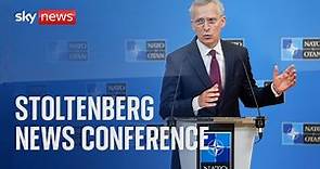 Jens Stoltenberg holds NATO news conference on Russia, Ukraine and US weapons