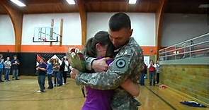 Returning Soldier Gives Daughter's The Surprise Of A Lifetime
