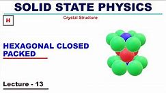 Hexagonal Closed Packed (HCP) | Crystal Structure