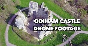 Drone Footage of Odiham castle (King John's Castle), UK