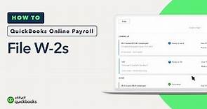 How to file W-2s in QuickBooks Online Payroll