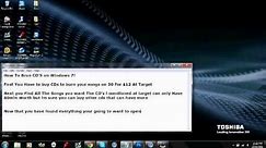 How To Burn CD'S on Your Laptop (WINDOWS 7)