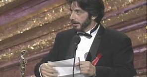 Al Pacino Wins Best Actor: 1993 Oscars