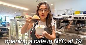 first day working in a cafe in NYC