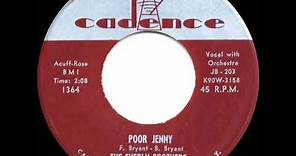 1959 HITS ARCHIVE: Poor Jenny - Everly Brothers