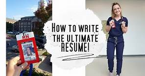 How to write a Registered Nurse RESUME