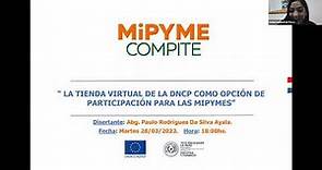 Webinar “La Tienda Virtual de la DNCP como opción de participación para las MIPYMES”.