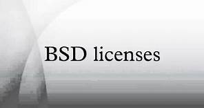 BSD licenses