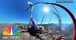 Dramatic Video: Paraglider Drops Thousands Of Feet After Parachute Tangles