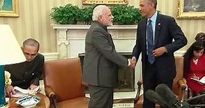 The President Meets with the Prime Minister of India