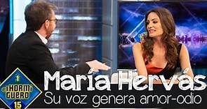 María Hervás cuenta que su voz genera una relación amor-odio entre el público - El Hormiguero