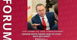 Former White House Chief of Staff Mick Mulvaney