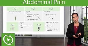 Abdominal Pain: Signs, Examination & Diagnosis – Emergency Medicine | Lecturio