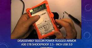 Disassembly repair data recovery Silicon Power Rugged Armor A30 1TB Shockproof External Hard drive