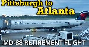 Retirement Flight: Delta Air Lines MD-88 Pittsburgh to Atlanta (PIT-ATL)