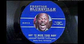 Lightnin' Hopkins with Sonny Terry - Got to Move Your Baby (Prestige Bluesville) 1960