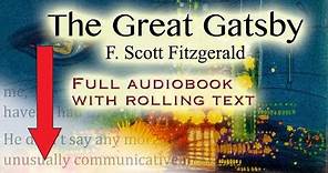 The Great Gatsby - full audiobook with rolling text - by F. Scott Fitzgerald