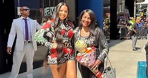 Forever Youthful Ashanti and her Mom-anger Tina Douglas Greet Fans at GMA in NYC on Tina’s Birthday