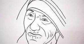 How to draw Mother Teresa easily || How to draw Mother Teresa Step by step